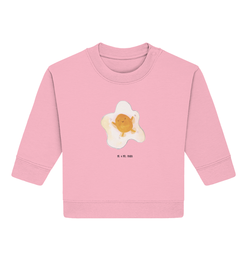 Organic Baby Pullover Spiegelei Wunderschöner Baby Pullover /Sweatshirt von Mr. & Mrs. Panda <br /><br />Material: <br />- 85 % Baumwolle (Bio-Qualität, ringgesponnen, gekämmt)<br />- 15 % Polyester (recycelt)</li><li>Grammatur: 280 g/m²<br />- Schnitt: normale Passform</li><li>Eingesetzte Ärmel<br />- Knopfleiste mit 1 gleichfarbigen Druckknopf und 1 verdeckten Druckknopf an Schulter für einfacheres Anziehen, Tiermotive, Gute Laune, lustige Sprüche, Tiere, Ei, Spiegelei, Schön, Tag, Glücklich, Liebe