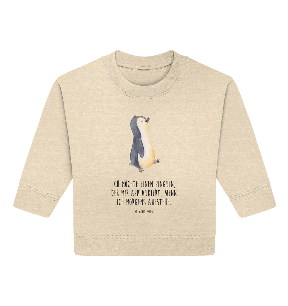 Organic Baby Pullover Pinguin marschierend