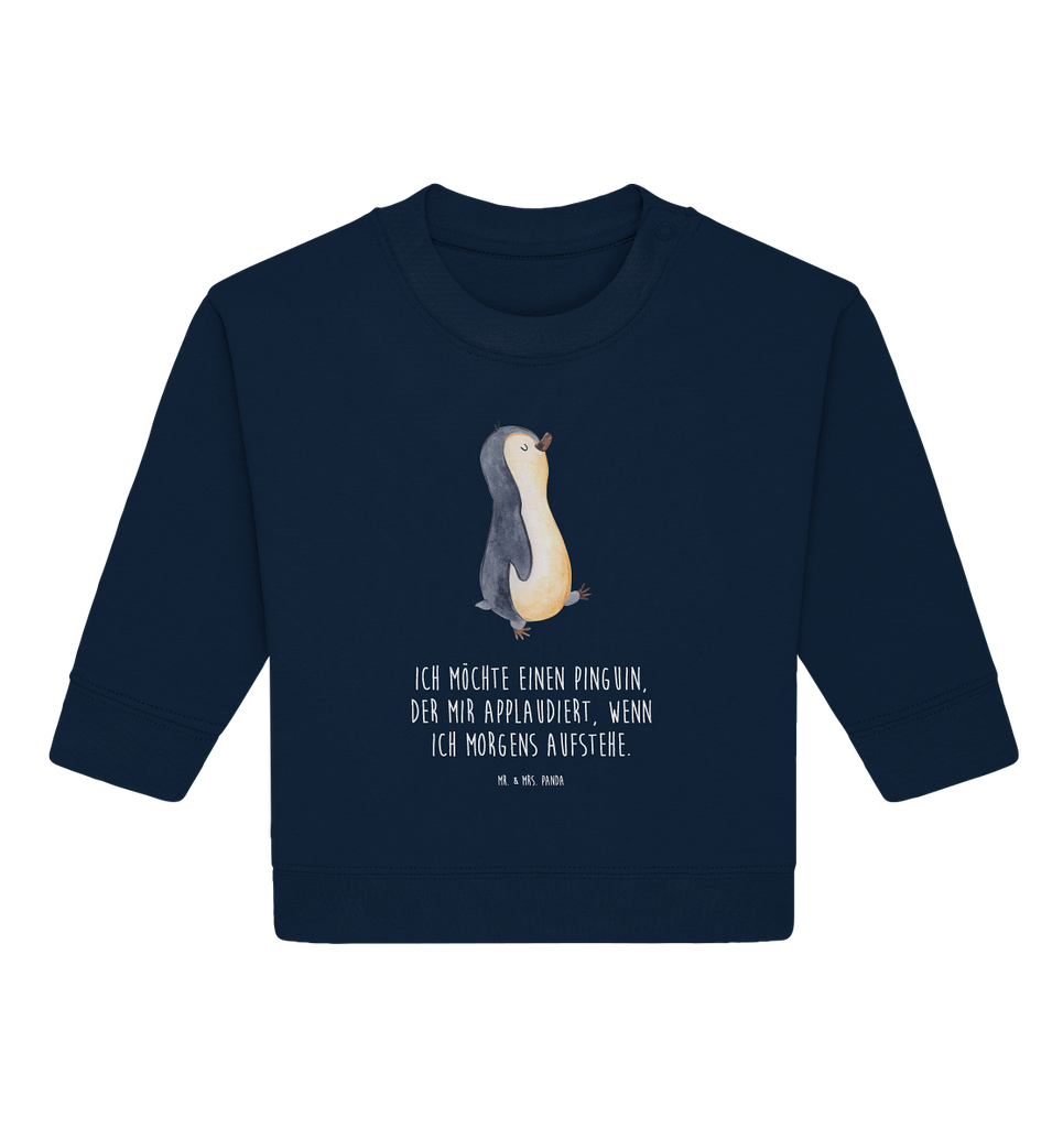 Organic Baby Pullover Pinguin marschierend