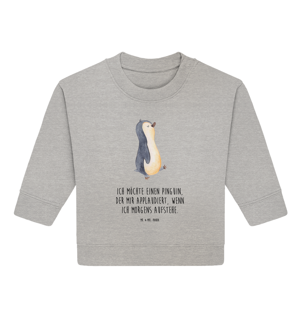 Organic Baby Pullover Pinguin marschierend