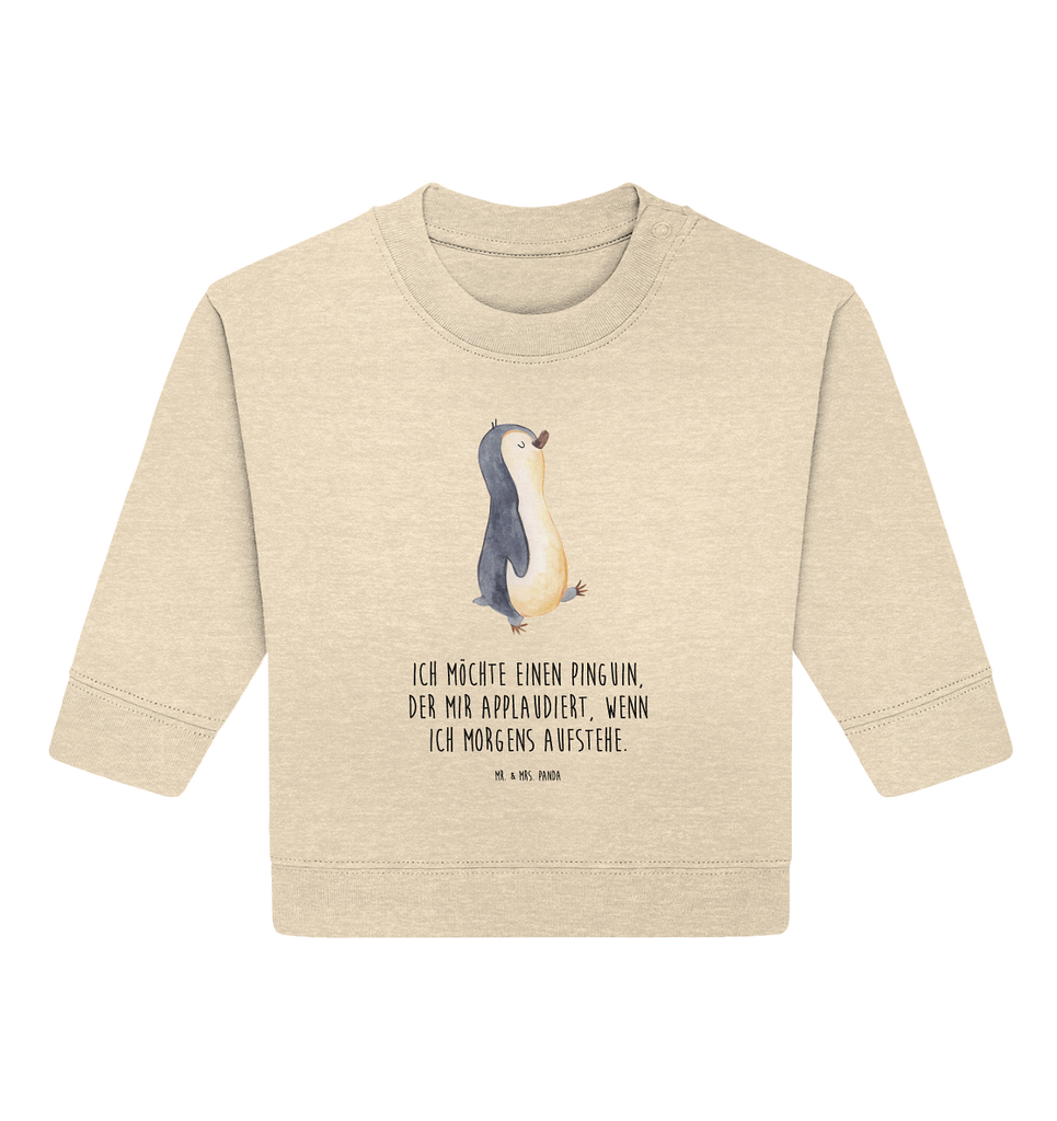 Organic Baby Pullover Pinguin marschierend