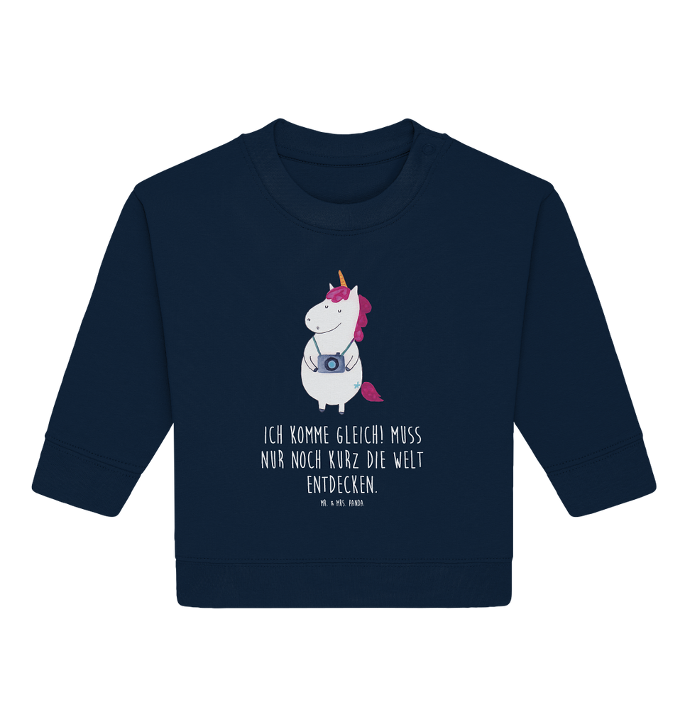 Organic Baby Pullover Einhorn Fotograf