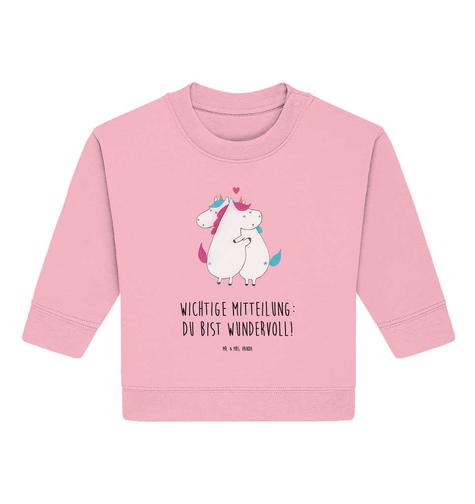 Organic Baby Pullover Einhorn Mitteilung