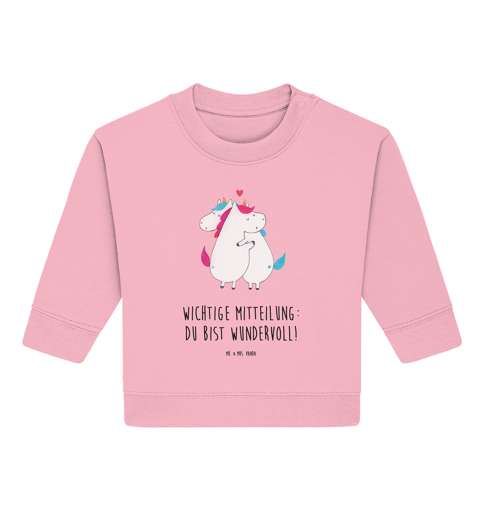 Organic Baby Pullover Einhorn Mitteilung