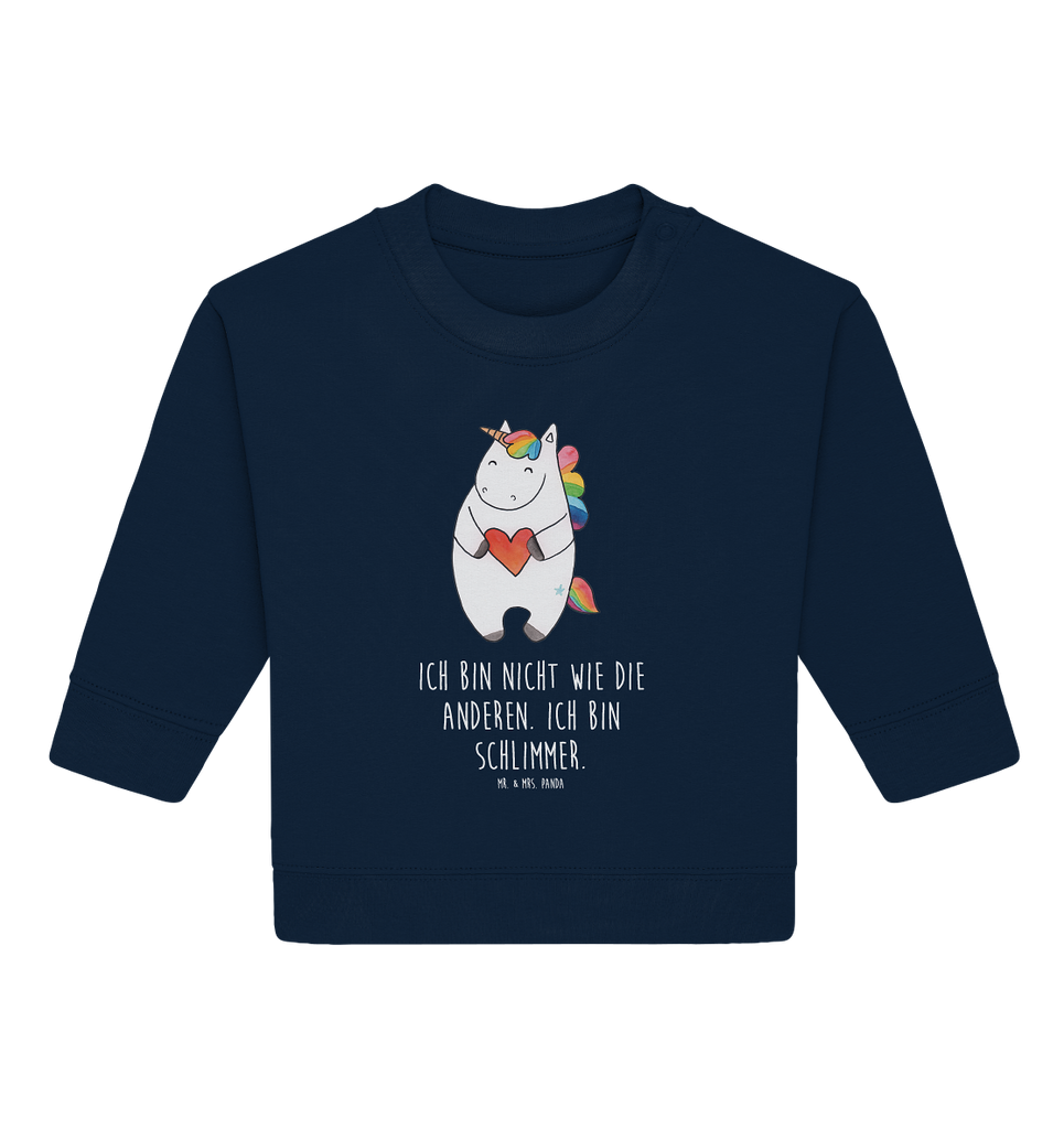 Organic Baby Pullover Einhorn Herz