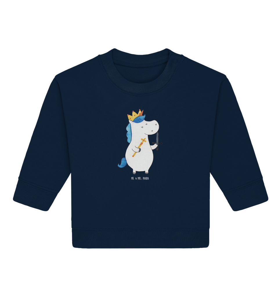Organic Baby Pullover Einhorn König mit Schwert