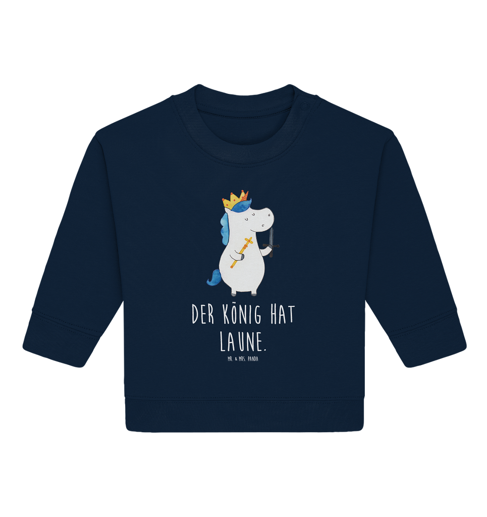 Organic Baby Pullover Einhorn König mit Schwert