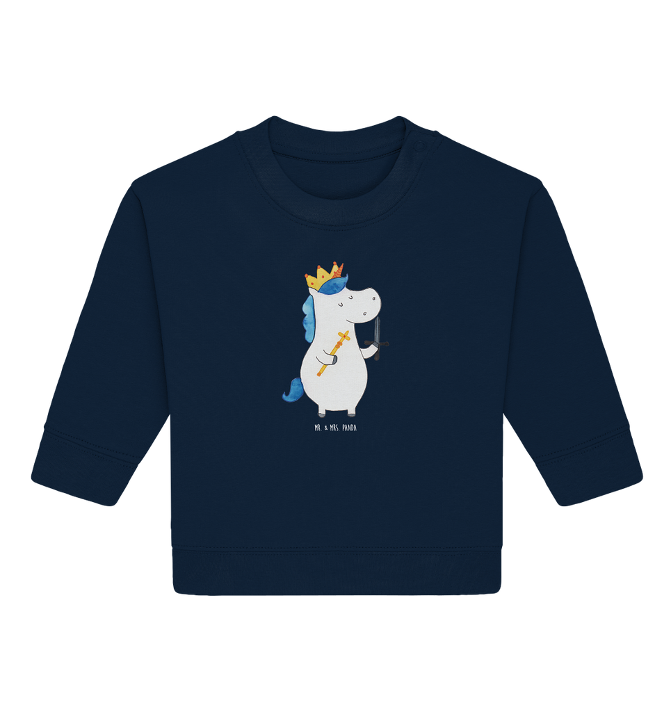 Organic Baby Pullover Einhorn König mit Schwert