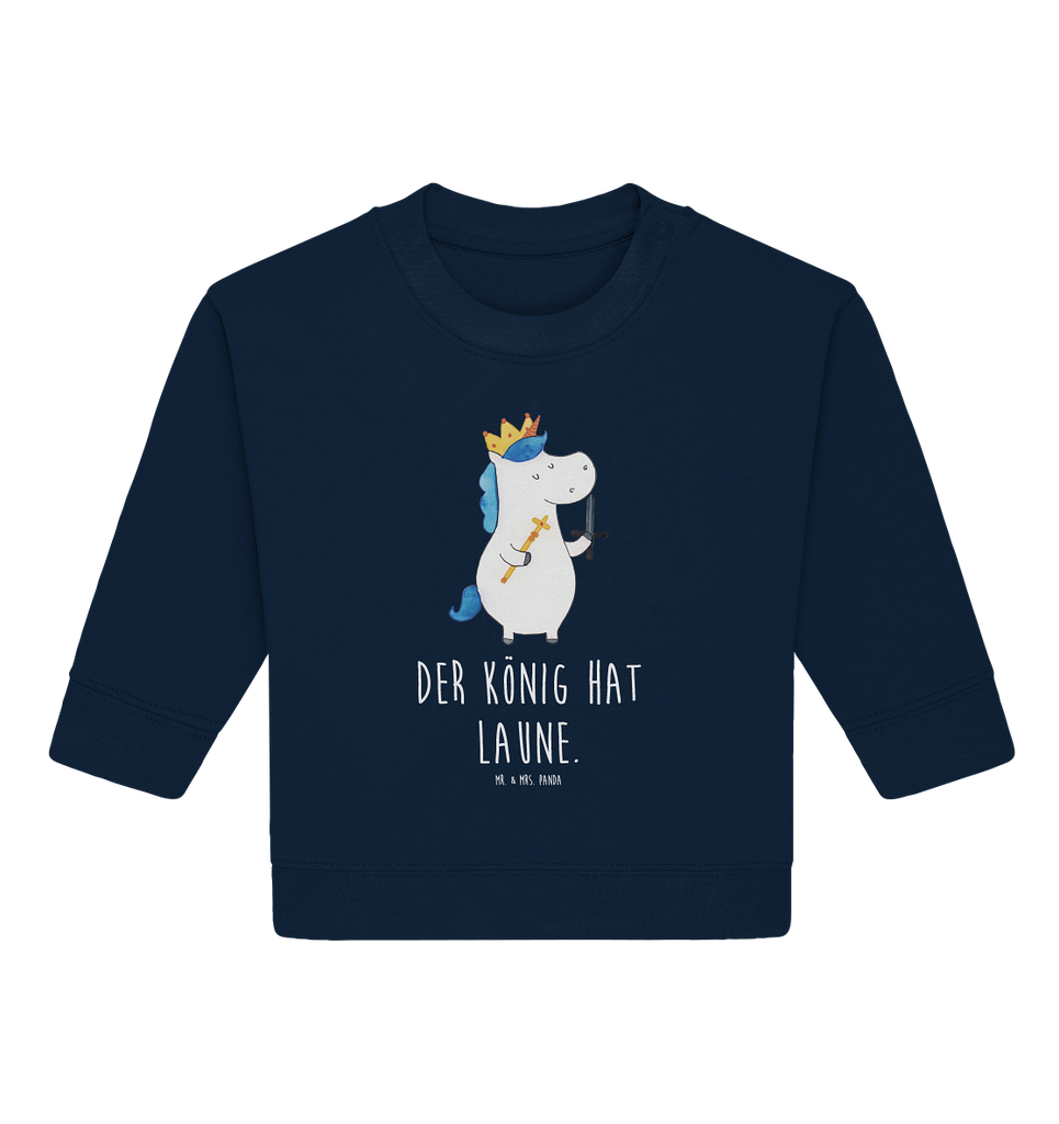 Organic Baby Pullover Einhorn König mit Schwert