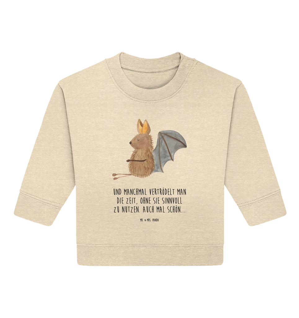 Organic Baby Pullover Fledermaus sitzend