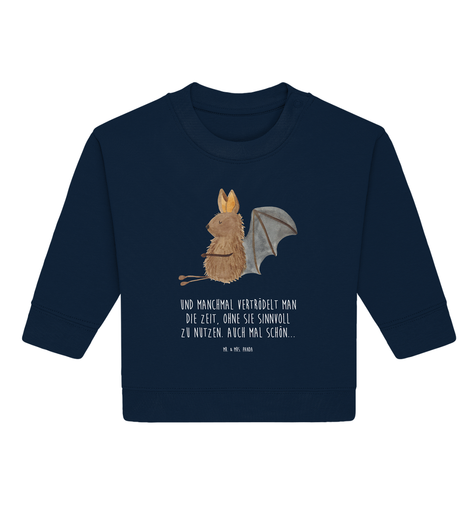 Organic Baby Pullover Fledermaus sitzend