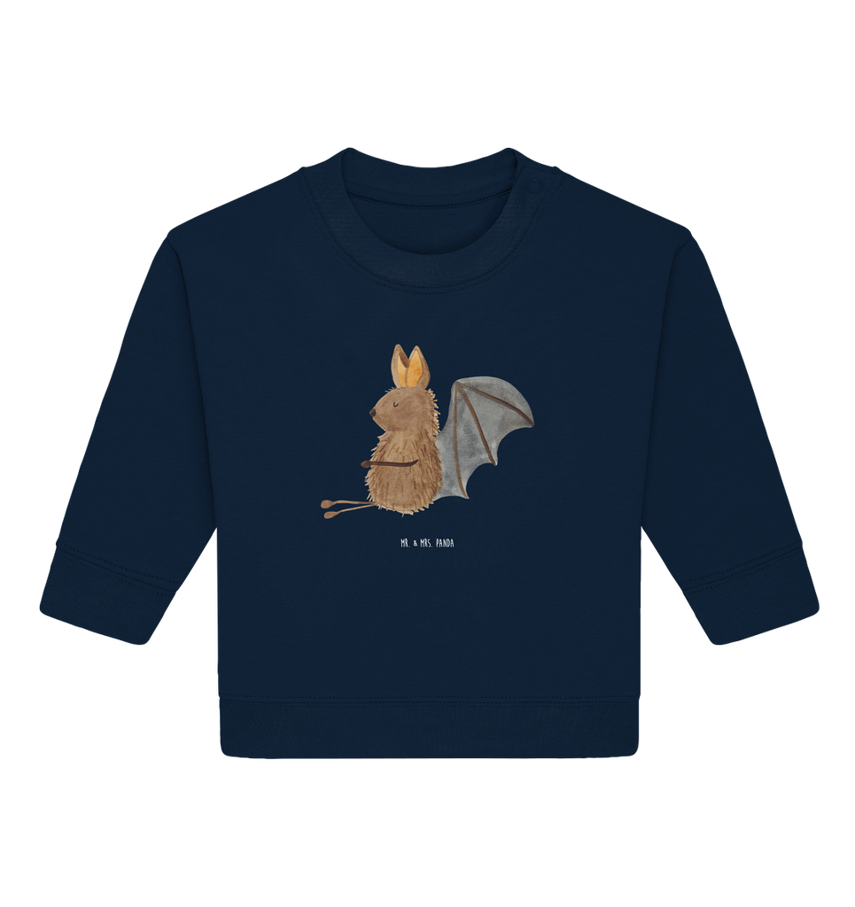 Organic Baby Pullover Fledermaus sitzend