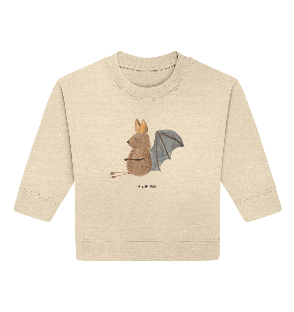 Organic Baby Pullover Fledermaus sitzend