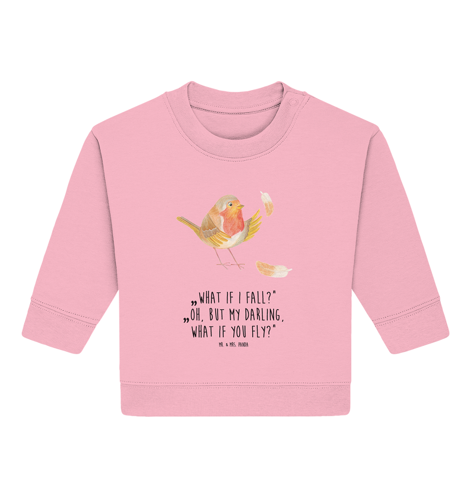 Organic Baby Pullover Rotkehlchen mit Federn