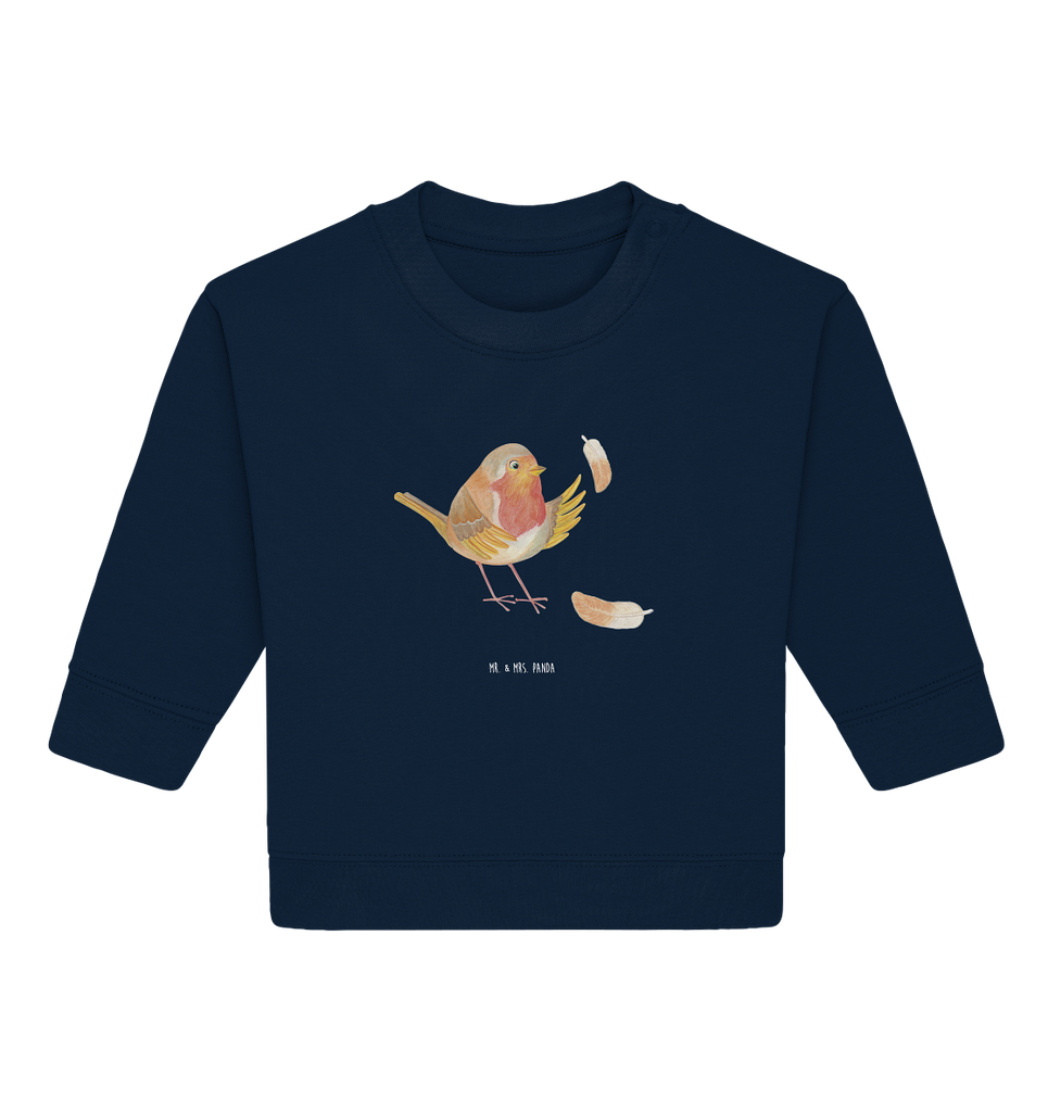 Organic Baby Pullover Rotkehlchen mit Federn