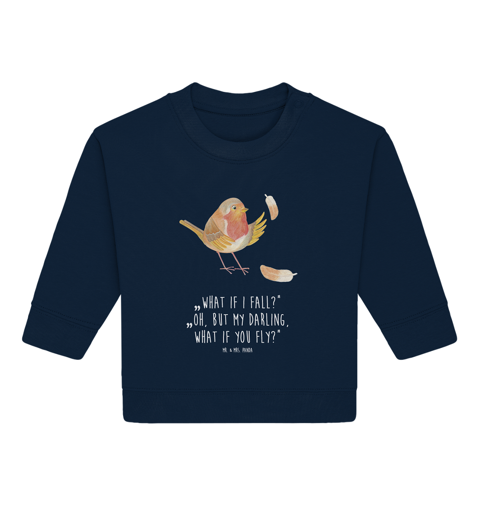 Organic Baby Pullover Rotkehlchen mit Federn