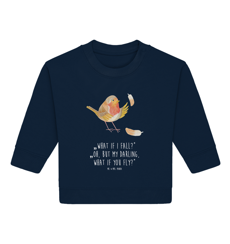 Organic Baby Pullover Rotkehlchen mit Federn