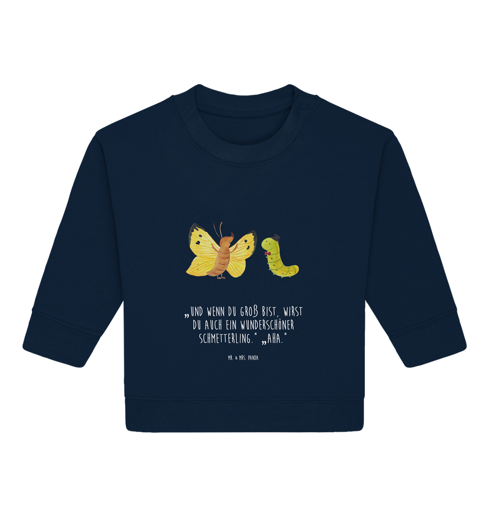 Organic Baby Pullover Raupe & Schmetterling