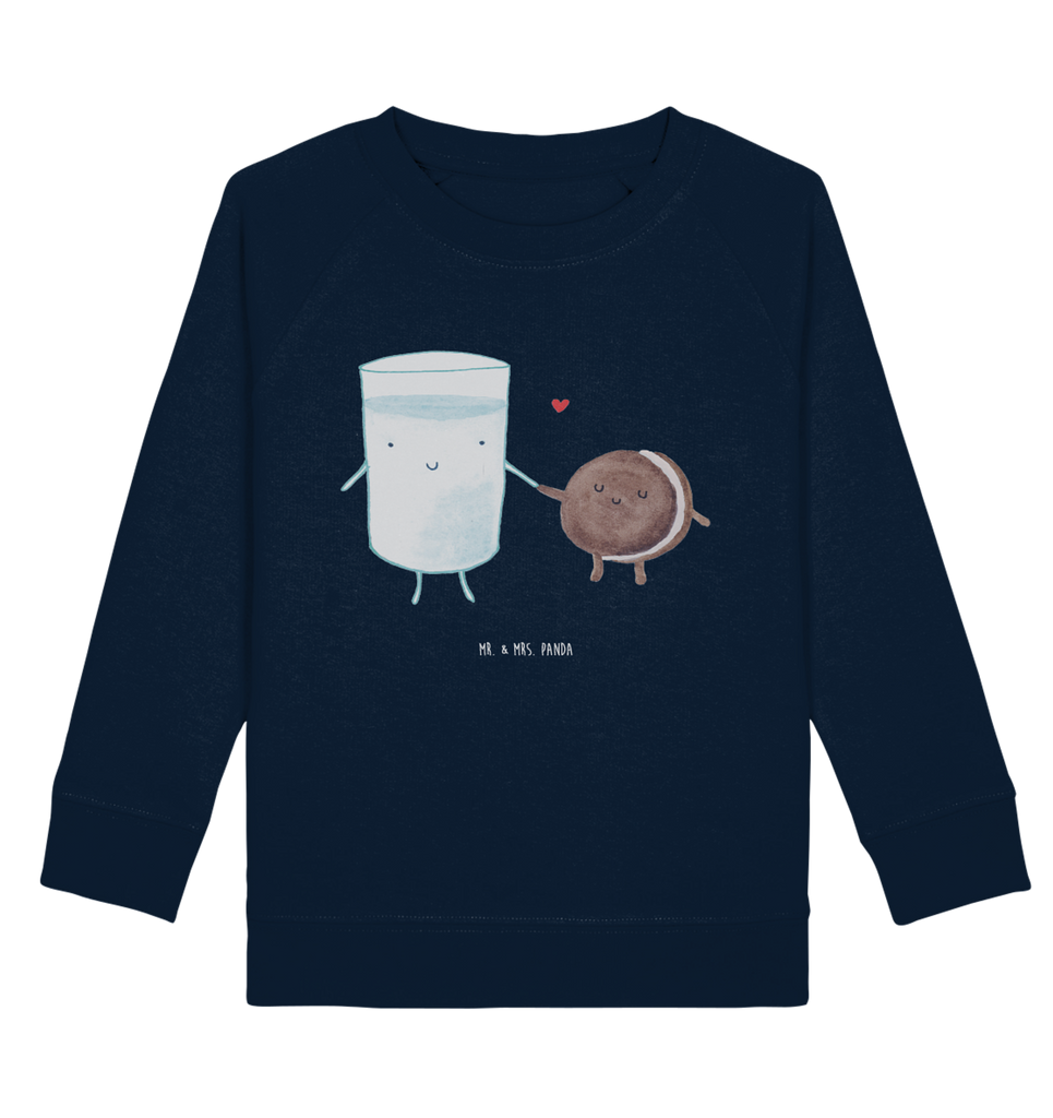 Organic Kinder Pullover Milch & Keks Kinder Pullover, Kinder Sweatshirt, Jungen, Mädchen, süße Tiermotive, gute Laune, lustige Sprüche, Tiere, Milk, Cookie, Milch, Keks, Kekse, Kaffee, Einladung Frühstück, Motiv süß, romantisch, perfektes Paar