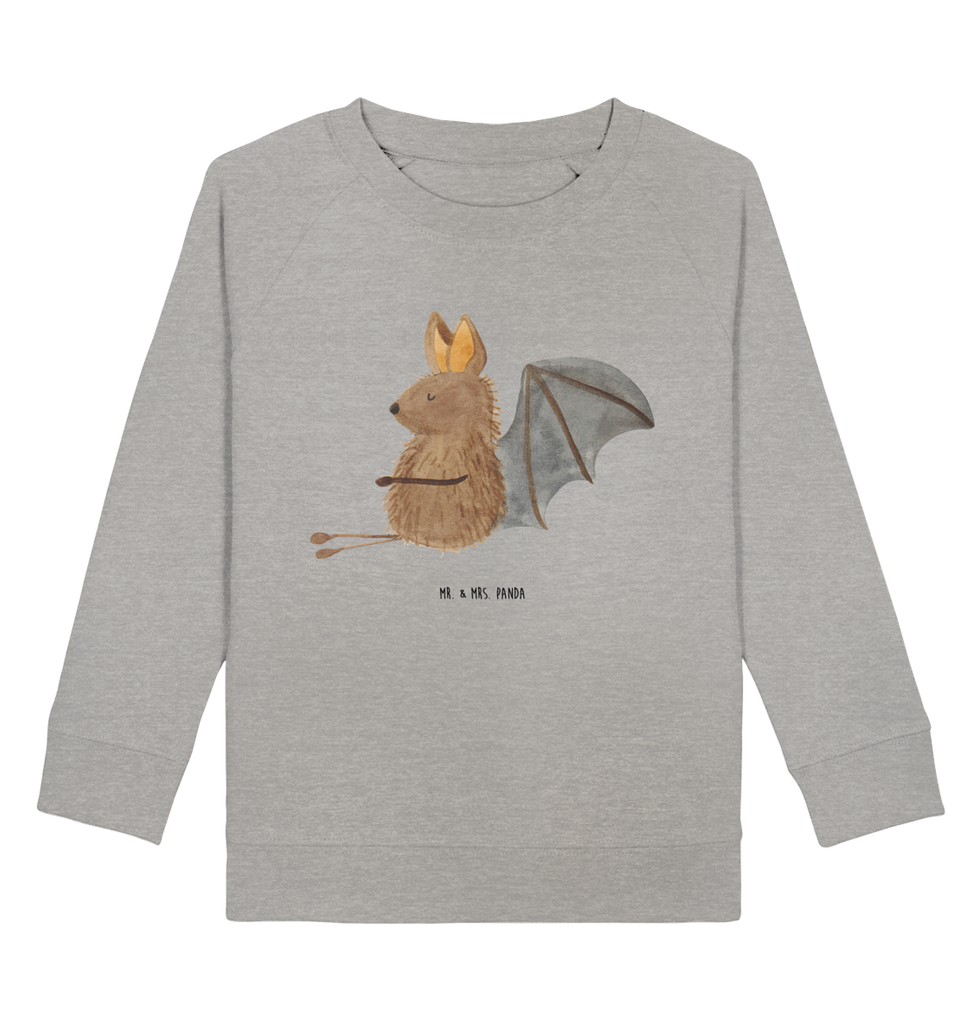 Organic Kinder Pullover Fledermaus sitzend Kinder Pullover, Kinder Sweatshirt, Jungen, Mädchen, süße Tiermotive, gute Laune, lustige Sprüche, Tiere, Fledermaus, Fledermäuse, Motivation, entspannen