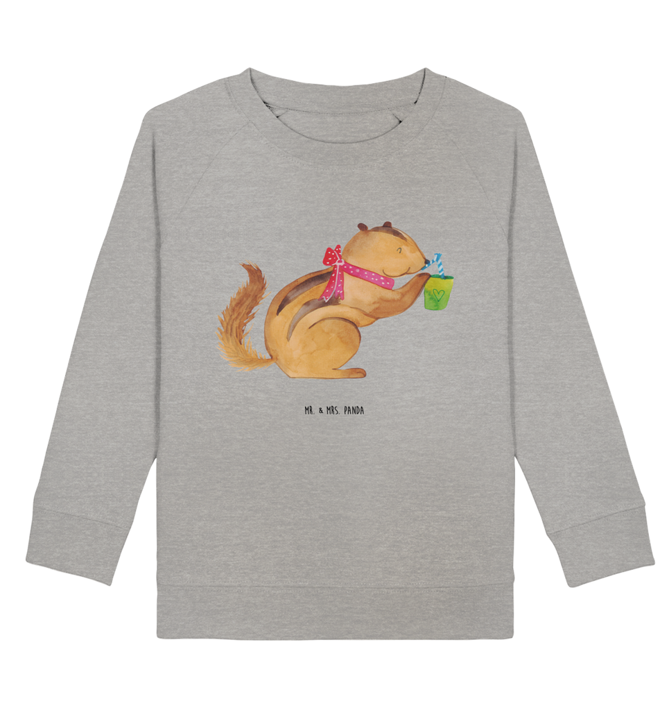 Organic Kinder Pullover Eichhörnchen Smoothie Kinder Pullover, Kinder Sweatshirt, Jungen, Mädchen, süße Tiermotive, gute Laune, lustige Sprüche, Tiere, Green Smoothies, Diät, Abnehmen, Streifenhörnchen, Eichhörnchen