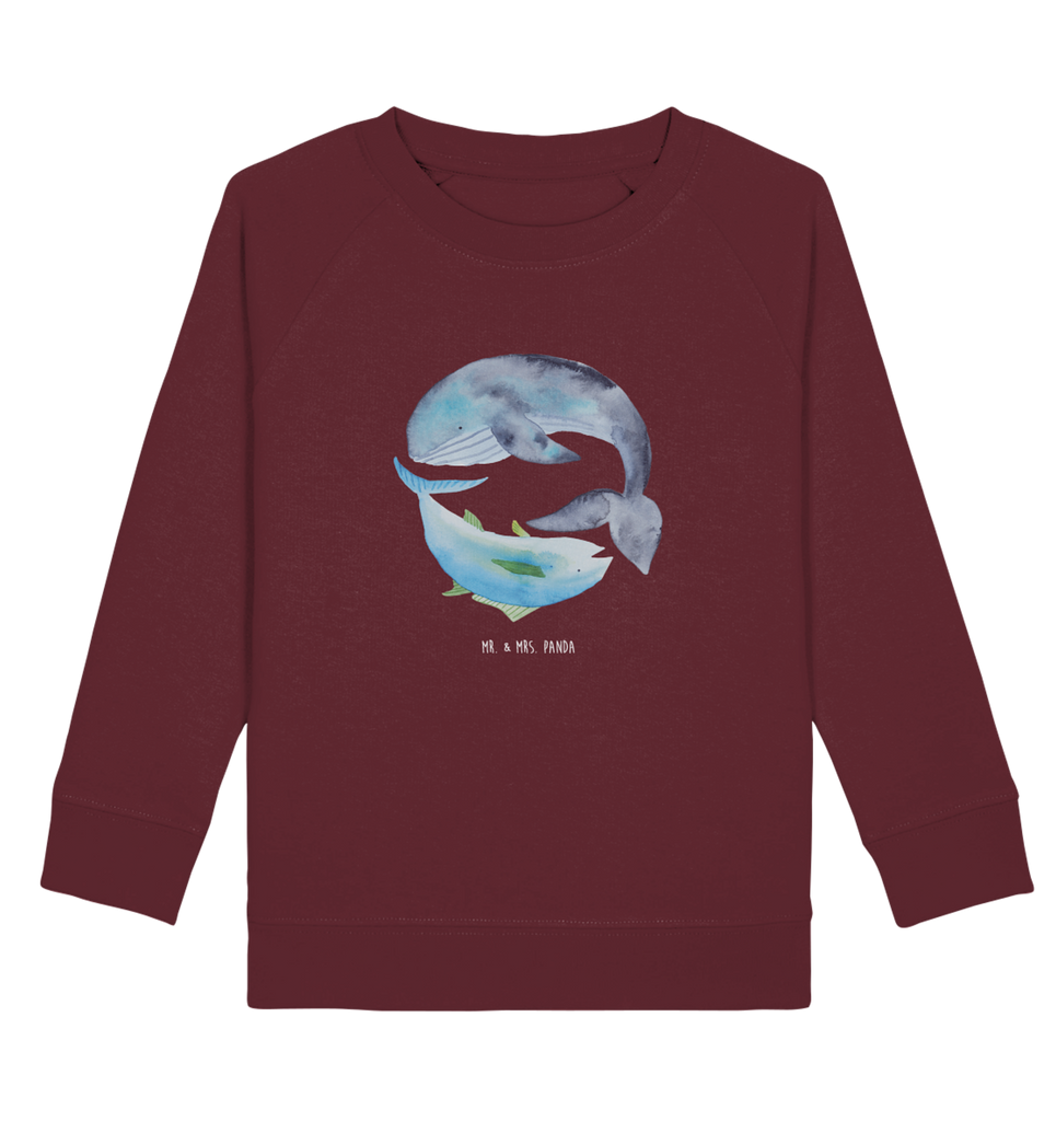 Organic Kinder Pullover Walfisch & Thunfisch Kinder Pullover, Kinder Sweatshirt, Jungen, Mädchen, süße Tiermotive, gute Laune, lustige Sprüche, Tiere, Wal, Wahl, Tunfisch, Wortwitz lustig, Spruch lustig, Flachwitz, Witz, Spruch des Tages, Flachwitz Geschenk