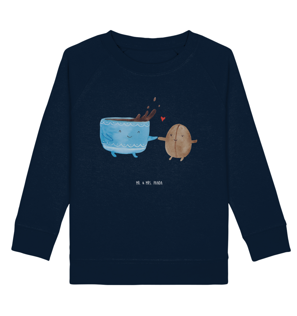 Organic Kinder Pullover Kaffee Bohne Kinder Pullover, Kinder Sweatshirt, Jungen, Mädchen, süße Tiermotive, gute Laune, lustige Sprüche, Tiere, Kaffee, Kaffeebohne, Genuss, Zufriedenheit, Glück