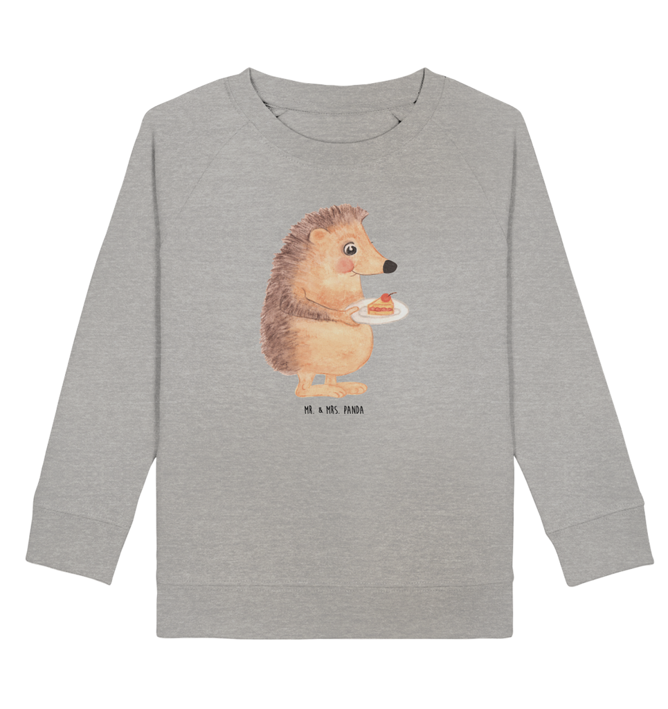 Organic Kinder Pullover Igel mit Kuchenstück Kinder Pullover, Kinder Sweatshirt, Jungen, Mädchen, süße Tiermotive, gute Laune, lustige Sprüche, Tiere, Igel, Essen Spruch, Kuchen, Backen Geschenk, Kuchen backen, Einladung Party, Geburtstagskuchen, Torte