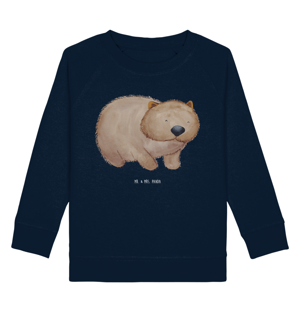 Organic Kinder Pullover Wombat Kinder Pullover, Kinder Sweatshirt, Jungen, Mädchen, süße Tiermotive, gute Laune, lustige Sprüche, Tiere, Wombat, Das Leben ist schön, Motivation, Spruch, Australien