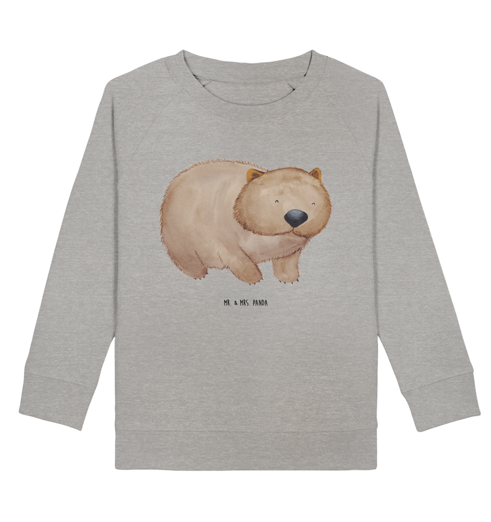Organic Kinder Pullover Wombat Kinder Pullover, Kinder Sweatshirt, Jungen, Mädchen, süße Tiermotive, gute Laune, lustige Sprüche, Tiere, Wombat, Das Leben ist schön, Motivation, Spruch, Australien