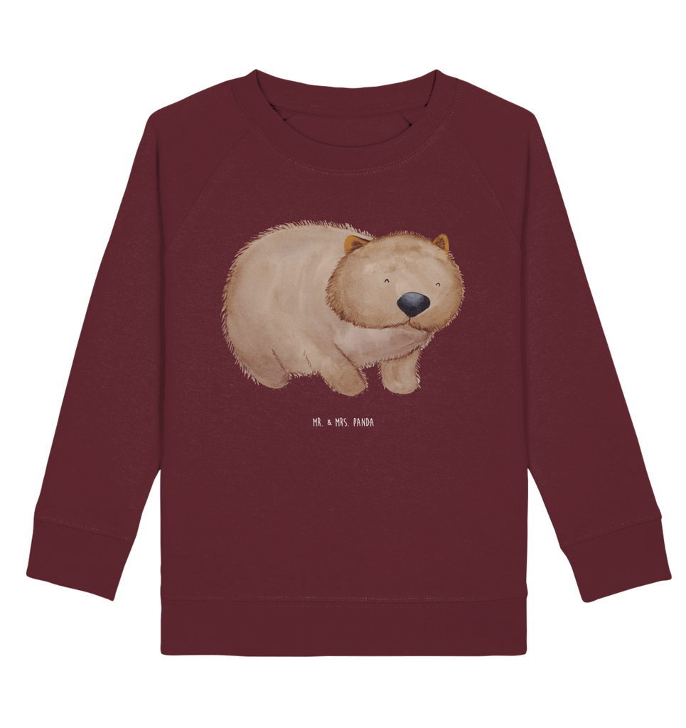 Organic Kinder Pullover Wombat Kinder Pullover, Kinder Sweatshirt, Jungen, Mädchen, süße Tiermotive, gute Laune, lustige Sprüche, Tiere, Wombat, Das Leben ist schön, Motivation, Spruch, Australien