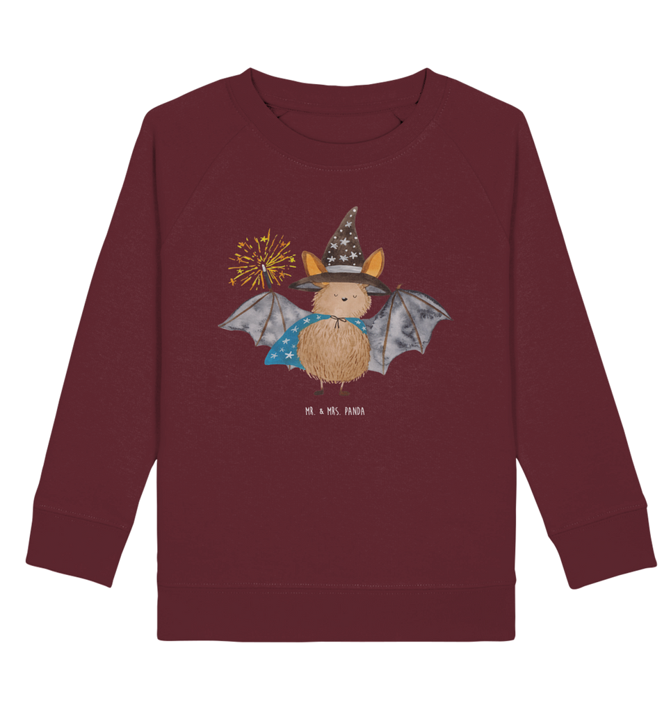 Organic Kinder Pullover Fledermaus Zauberer Kinder Pullover, Kinder Sweatshirt, Jungen, Mädchen, süße Tiermotive, gute Laune, lustige Sprüche, Tiere, Fledermaus, Fledermäuse, Zauberer, Magier, Frauen, reinsteigern