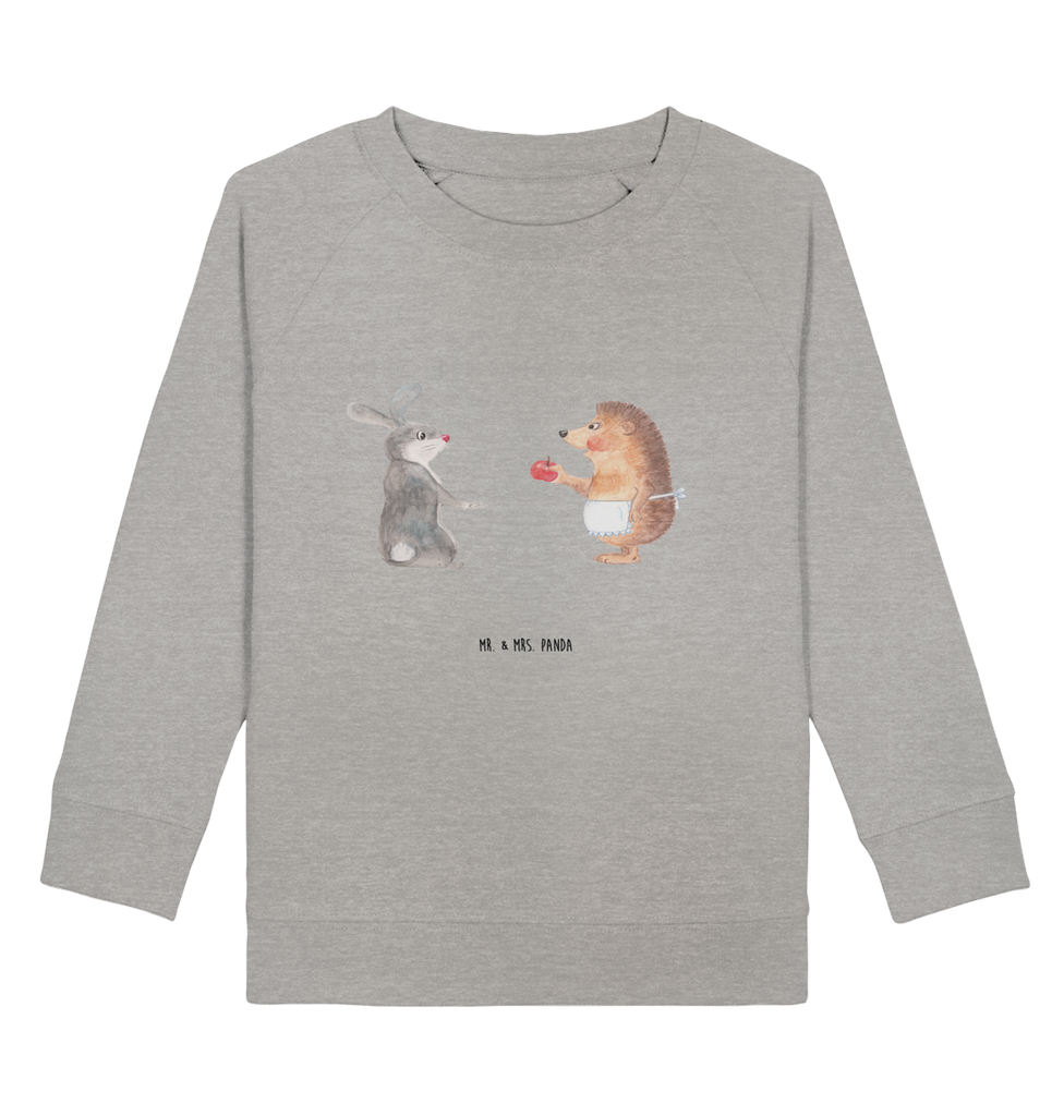 Organic Kinder Pullover Liebe ist nie ohne Schmerz Kinder Pullover, Kinder Sweatshirt, Jungen, Mädchen, süße Tiermotive, gute Laune, lustige Sprüche, Tiere, Igel und Hase, Igel, Hase, Liebe Spruch, Liebeskummer Geschenk, Herzschmerz, Trösten, Trennungsschmerz, Spruch romantisch