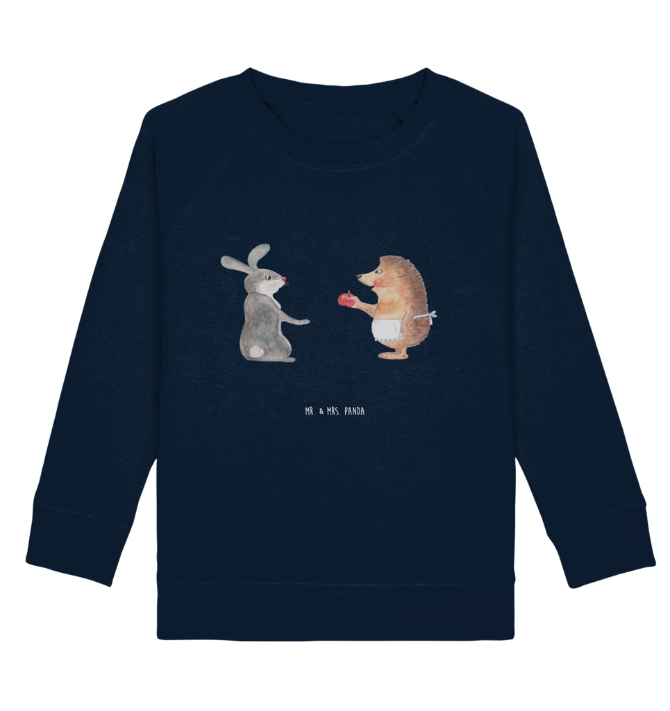 Organic Kinder Pullover Liebe ist nie ohne Schmerz Kinder Pullover, Kinder Sweatshirt, Jungen, Mädchen, süße Tiermotive, gute Laune, lustige Sprüche, Tiere, Igel und Hase, Igel, Hase, Liebe Spruch, Liebeskummer Geschenk, Herzschmerz, Trösten, Trennungsschmerz, Spruch romantisch
