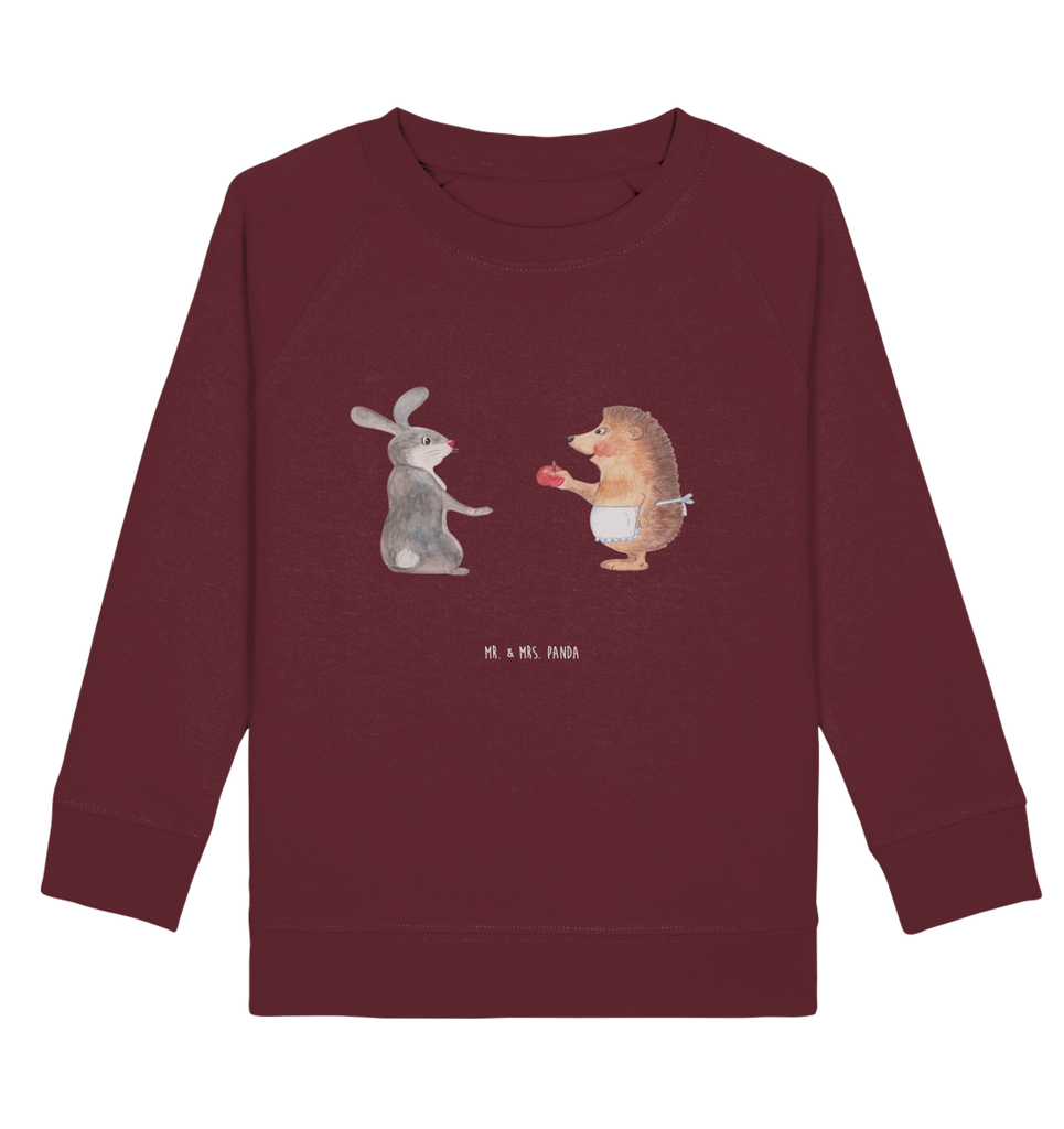 Organic Kinder Pullover Liebe ist nie ohne Schmerz Kinder Pullover, Kinder Sweatshirt, Jungen, Mädchen, süße Tiermotive, gute Laune, lustige Sprüche, Tiere, Igel und Hase, Igel, Hase, Liebe Spruch, Liebeskummer Geschenk, Herzschmerz, Trösten, Trennungsschmerz, Spruch romantisch