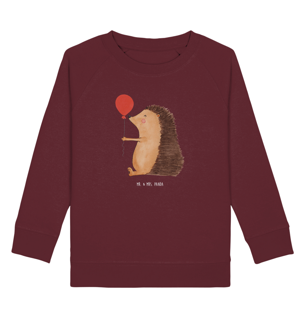 Organic Kinder Pullover Igel mit Luftballon Kinder Pullover, Kinder Sweatshirt, Jungen, Mädchen, süße Tiermotive, gute Laune, lustige Sprüche, Tiere, Igel, Geburtstag, Herzlichen Glückwunsch, Glückwunsch, Geburtstagskind, Ballon, Happy Birthday