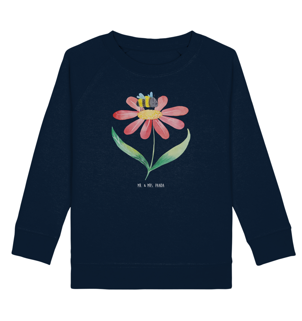 Organic Kinder Pullover Hummel Blume Kinder Pullover, Kinder Sweatshirt, Jungen, Mädchen, süße Tiermotive, gute Laune, lustige Sprüche, Tiere, Hummel, Blume, Wespe, Flauschig, Natur, Feld, Hummeln, Biene