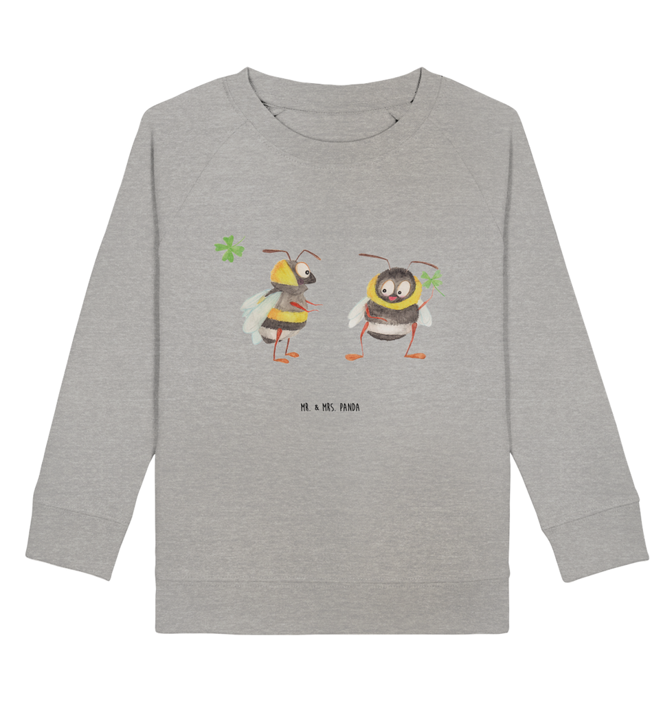 Organic Kinder Pullover Hummeln mit Kleeblatt Kinder Pullover, Kinder Sweatshirt, Jungen, Mädchen, süße Tiermotive, gute Laune, lustige Sprüche, Tiere, Hummel, Biene, Spruch positiv, Biene Deko, Spruch schön, glücklich sein, glücklich werden, Spruch fröhlich