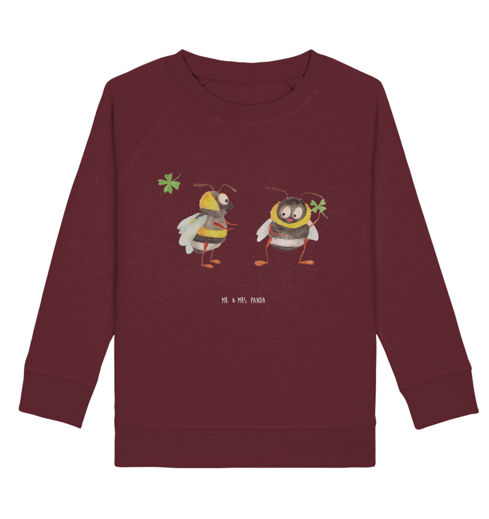 Organic Kinder Pullover Hummeln mit Kleeblatt Kinder Pullover, Kinder Sweatshirt, Jungen, Mädchen, süße Tiermotive, gute Laune, lustige Sprüche, Tiere, Hummel, Biene, Spruch positiv, Biene Deko, Spruch schön, glücklich sein, glücklich werden, Spruch fröhlich