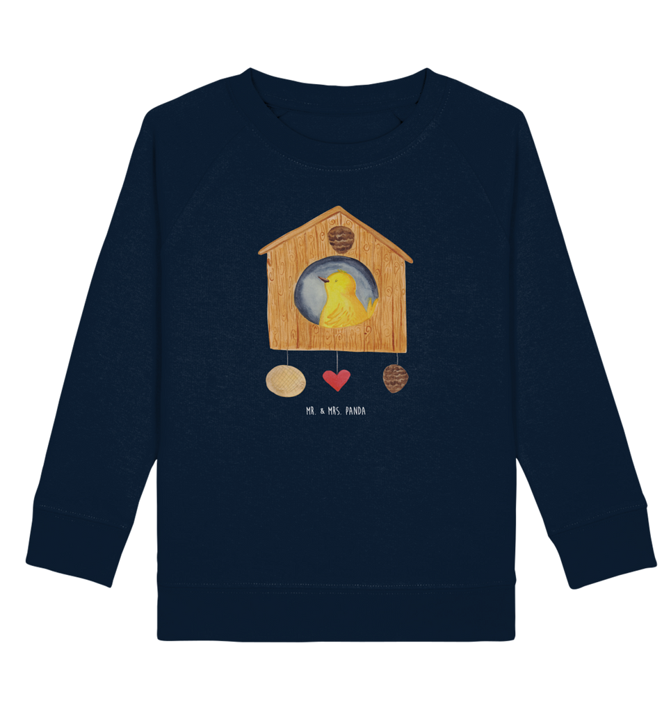 Organic Kinder Pullover Vogelhaus Kinder Pullover, Kinder Sweatshirt, Jungen, Mädchen, süße Tiermotive, gute Laune, lustige Sprüche, Tiere, Vogel, Vögel, Vogelhaus, Vogelhäuschen, Home sweet home, Zuhause, Nest, Eigenheim, Familie, Wohnung, Haus, unser Haus, Lieblingsort, Castle