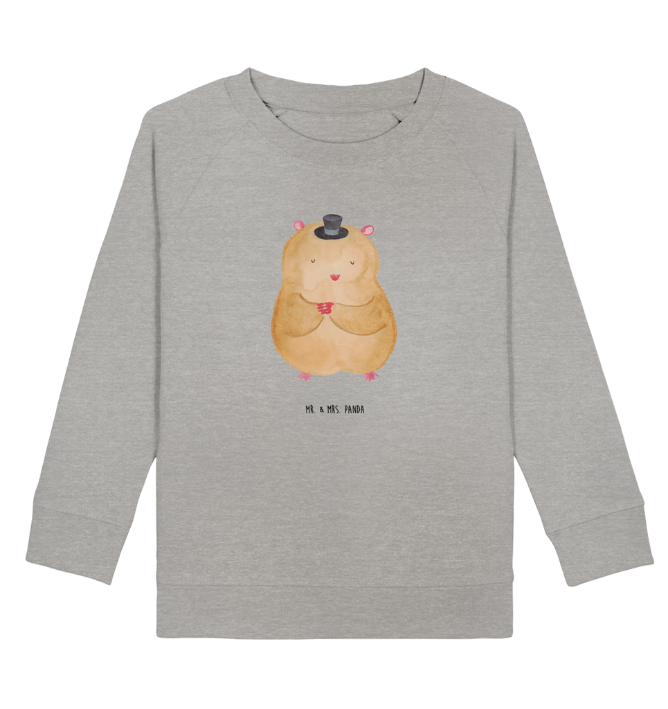 Organic Kinder Pullover Hamster mit Hut Kinder Pullover, Kinder Sweatshirt, Jungen, Mädchen, süße Tiermotive, gute Laune, lustige Sprüche, Tiere, Hamster, Hut, Magier, Zylinder, Zwerghamster, Zauberer, Houdini