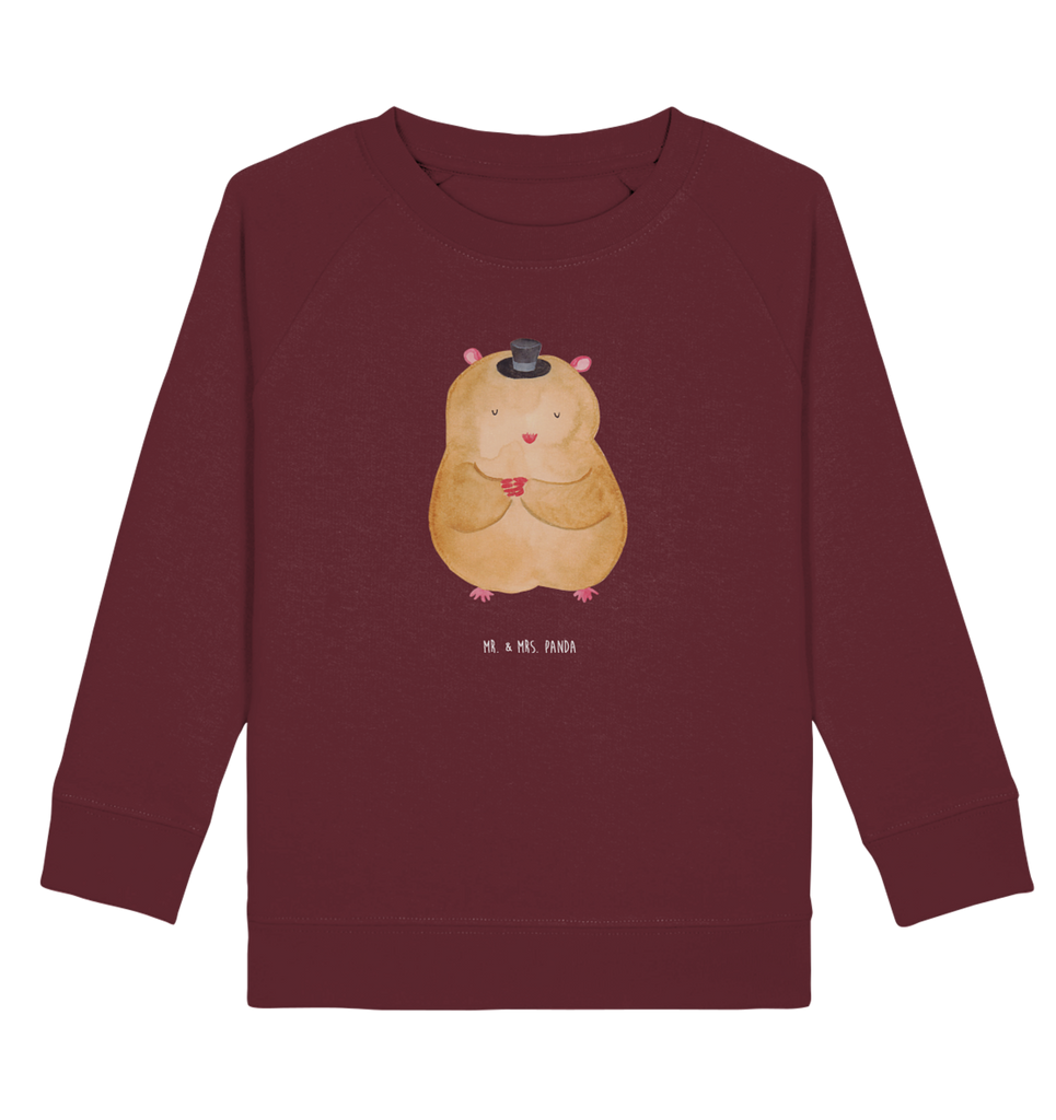 Organic Kinder Pullover Hamster mit Hut Kinder Pullover, Kinder Sweatshirt, Jungen, Mädchen, süße Tiermotive, gute Laune, lustige Sprüche, Tiere, Hamster, Hut, Magier, Zylinder, Zwerghamster, Zauberer, Houdini
