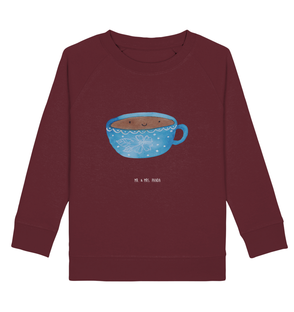 Organic Kinder Pullover Kaffee Tasse Kinder Pullover, Kinder Sweatshirt, Jungen, Mädchen, süße Tiermotive, gute Laune, lustige Sprüche, Tiere, Kaffee, Tasse, Liebe, Geschmack, Genuss, Glücklich