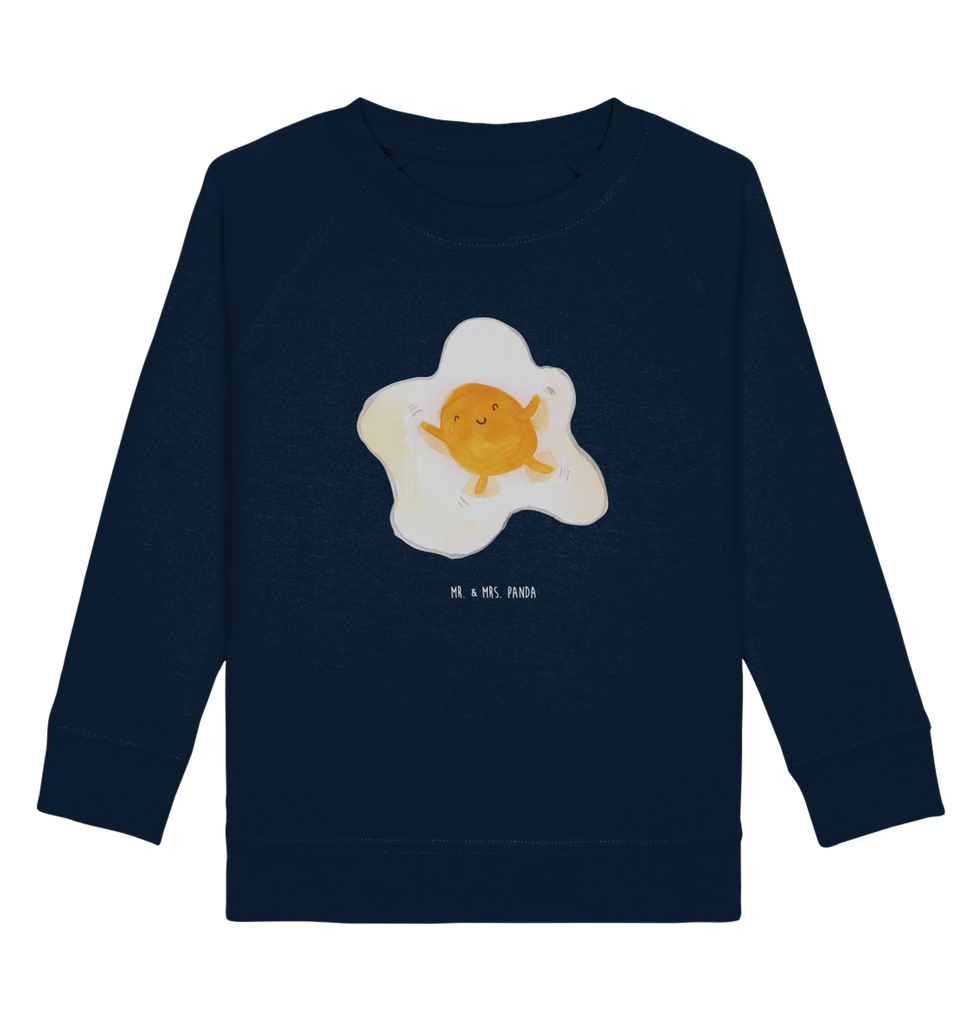 Organic Kinder Pullover Spiegelei Kinder Pullover, Kinder Sweatshirt, Jungen, Mädchen, süße Tiermotive, gute Laune, lustige Sprüche, Tiere, Ei, Spiegelei, Schön, Tag, Glücklich, Liebe