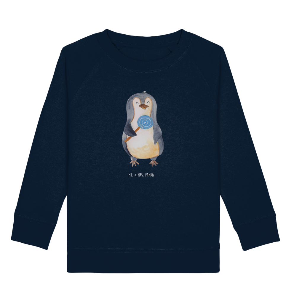 Organic Kinder Pullover Pinguin Lolli Kinder Pullover, Kinder Sweatshirt, Jungen, Mädchen, Pinguin, Pinguine, Lolli, Süßigkeiten, Blödsinn, Spruch, Rebell, Gauner, Ganove, Rabauke