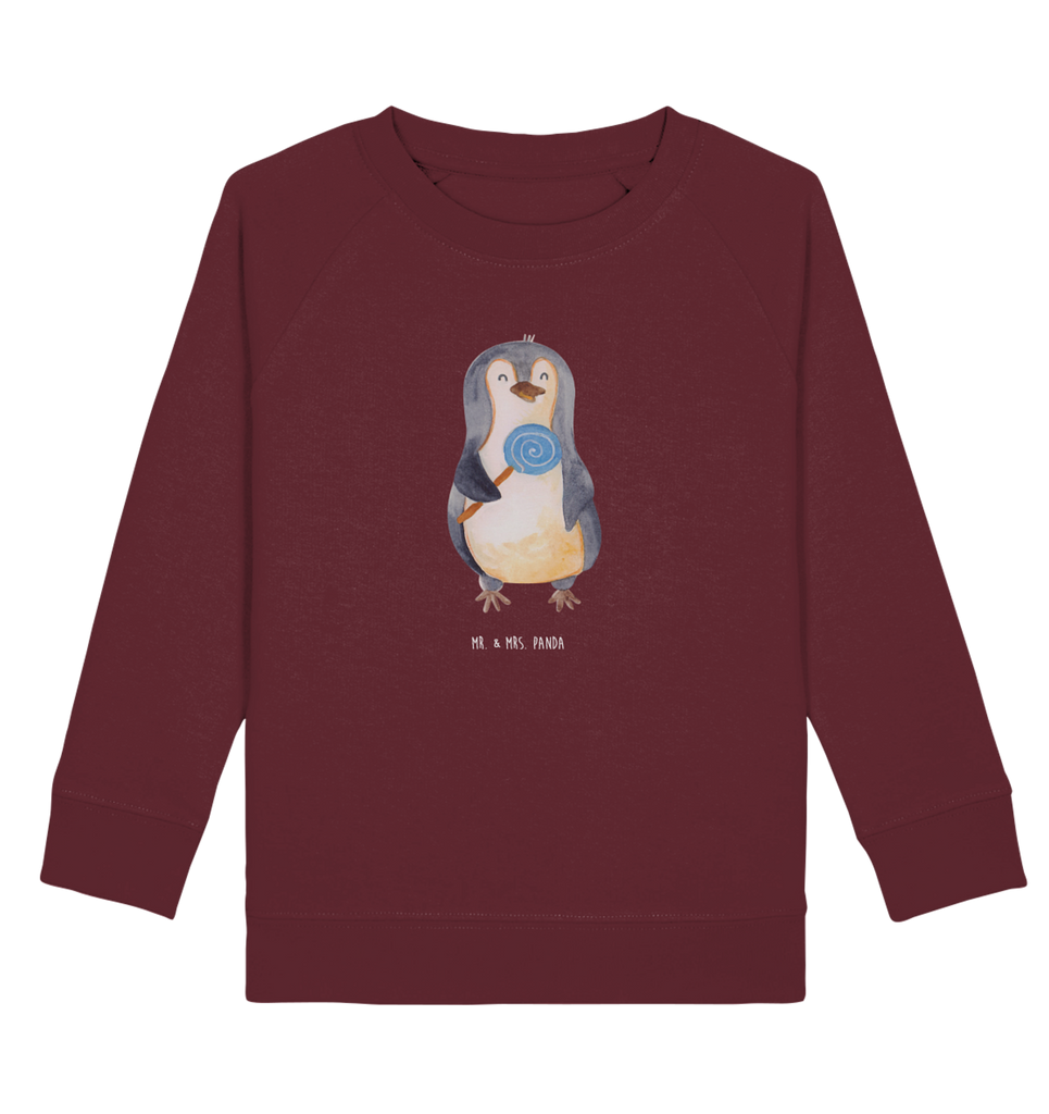 Organic Kinder Pullover Pinguin Lolli Kinder Pullover, Kinder Sweatshirt, Jungen, Mädchen, Pinguin, Pinguine, Lolli, Süßigkeiten, Blödsinn, Spruch, Rebell, Gauner, Ganove, Rabauke