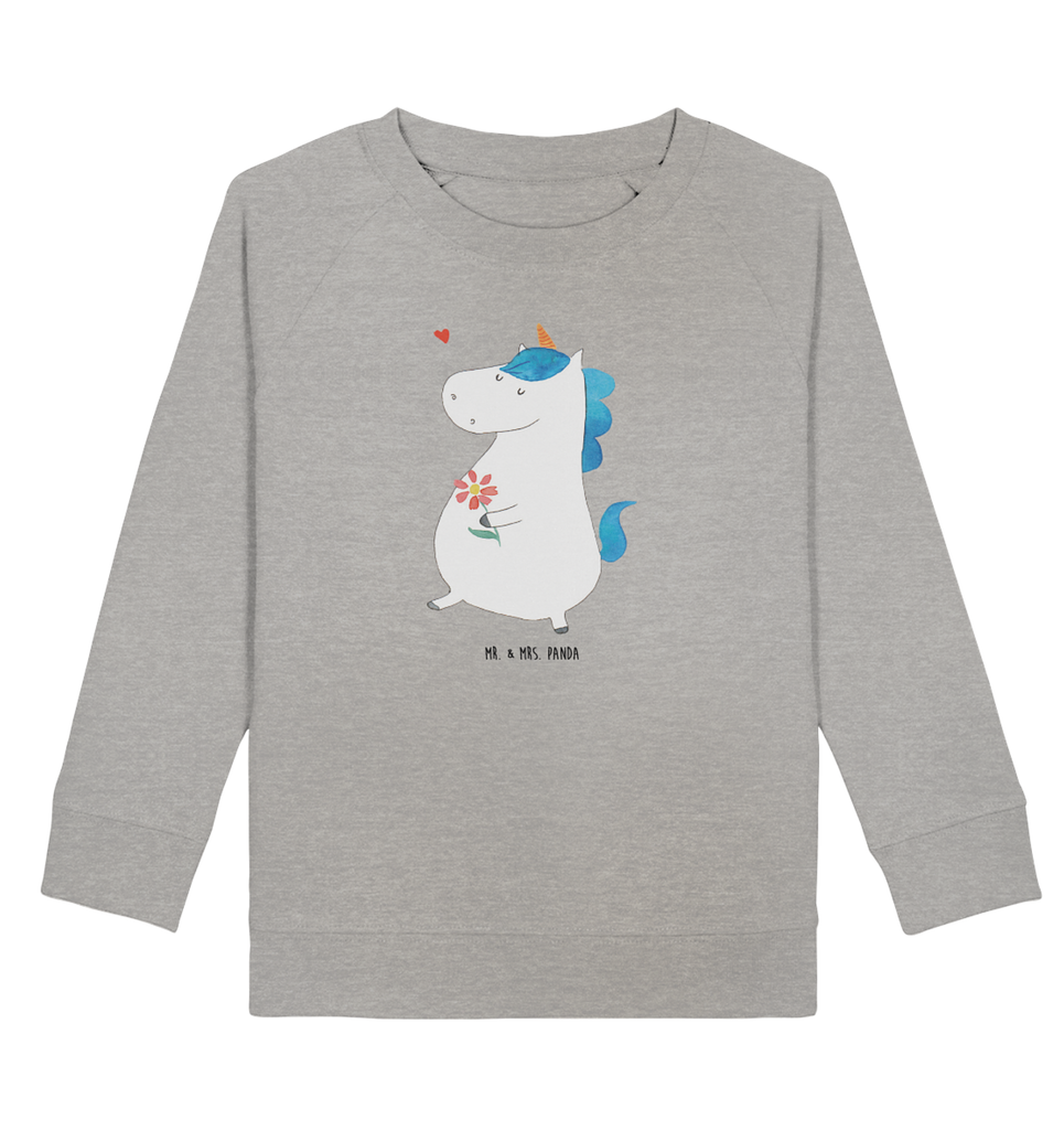 Organic Kinder Pullover Einhorn Spaziergang Kinder Pullover, Kinder Sweatshirt, Jungen, Mädchen, Einhorn, Einhörner, Einhorn Deko, Pegasus, Unicorn, Glitzer, Blumen, Spaziergang, Motivation, Gute Laune, Freude, Freundin, Mutter, Schwester