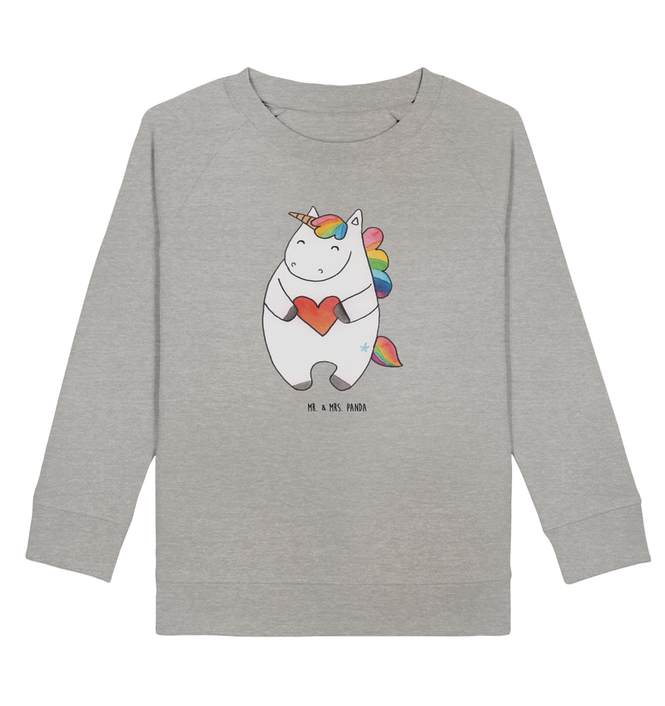 Organic Kinder Pullover Einhorn Herz Kinder Pullover, Kinder Sweatshirt, Jungen, Mädchen, Einhorn, Einhörner, Einhorn Deko, Pegasus, Unicorn, Herz, schlimm, böse, witzig, lustig, Freundin, anders, bunt