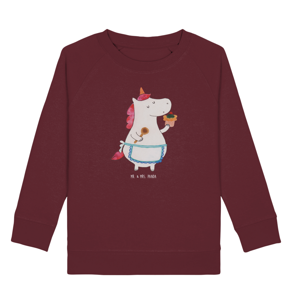 Organic Kinder Pullover Einhorn Küchenfee Kinder Pullover, Kinder Sweatshirt, Jungen, Mädchen, Einhorn, Einhörner, Einhorn Deko, Pegasus, Unicorn, backen, Muffin, Motivation, Träumer, träumen, Bäckerin, Hobbykoch, Koch, Torte, Kuchen