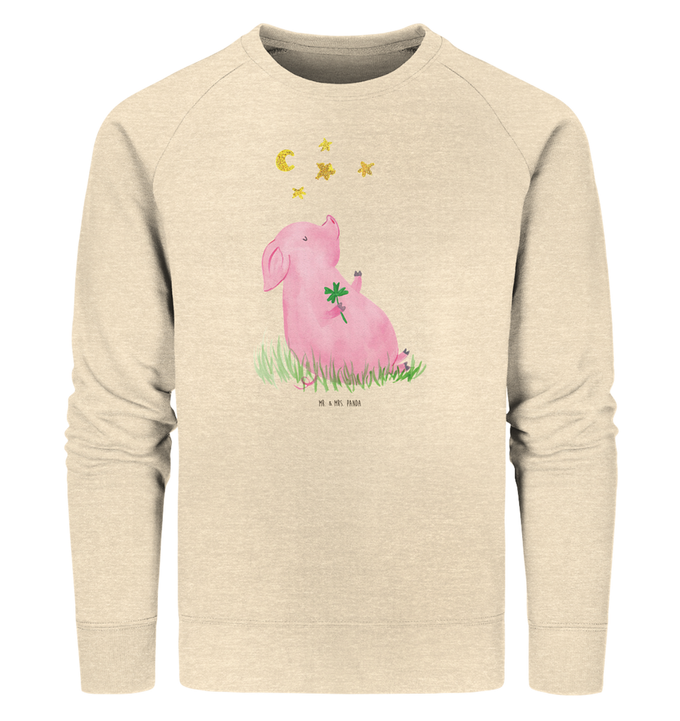 Organic Pullover Glücksschwein Pullover, Pullover Männer, Pullover Frauen, Sweatshirt, Sweatshirt Männer, Sweatshirt Frauen, Unisex, süße Tiermotive, gute Laune, lustige Sprüche, Tiere, Glücksschwein. Glück, Schwein, Schweinchen, Sterne, Sernchen, Ziele, Träume, Motivation, Glücksbringer